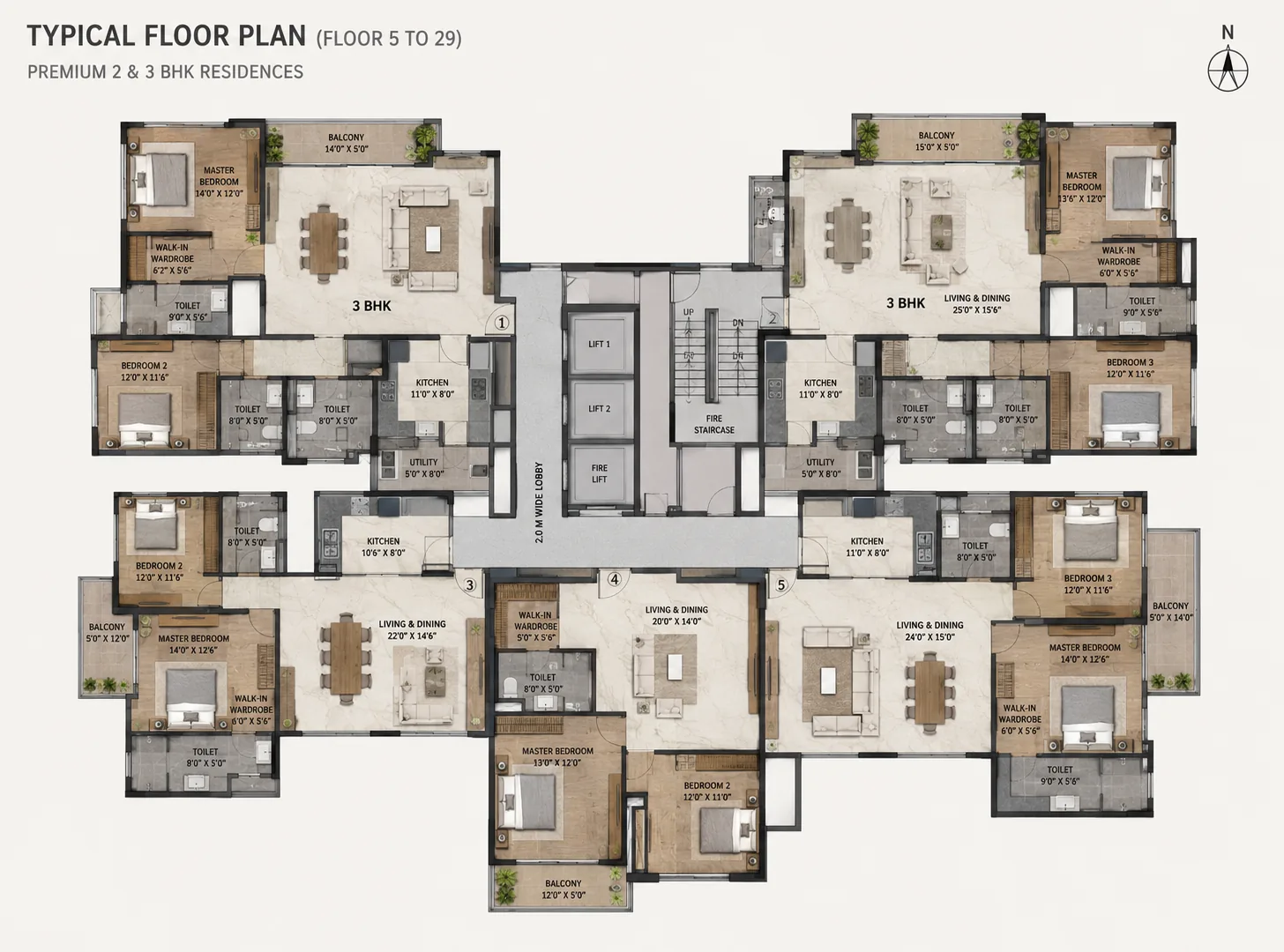 Emerald Enclave typical floor plan